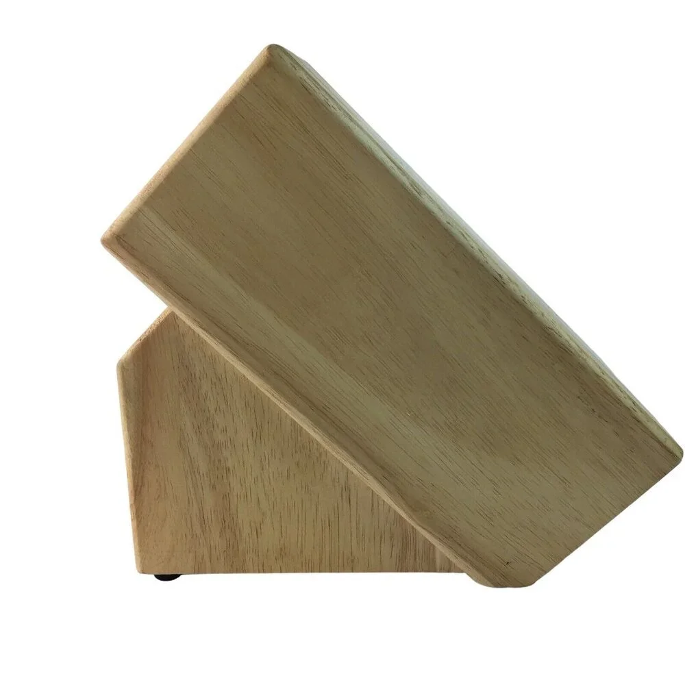 KitchenAid Wood Knife Holder Block Only 13 Slot Oak Wood Rubber Feet u